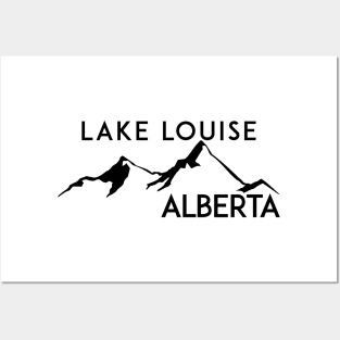 Lake Louise Alberta Canada Skiing Hiking Ski Banff Mountains Posters and Art